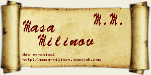 Maša Milinov vizit kartica